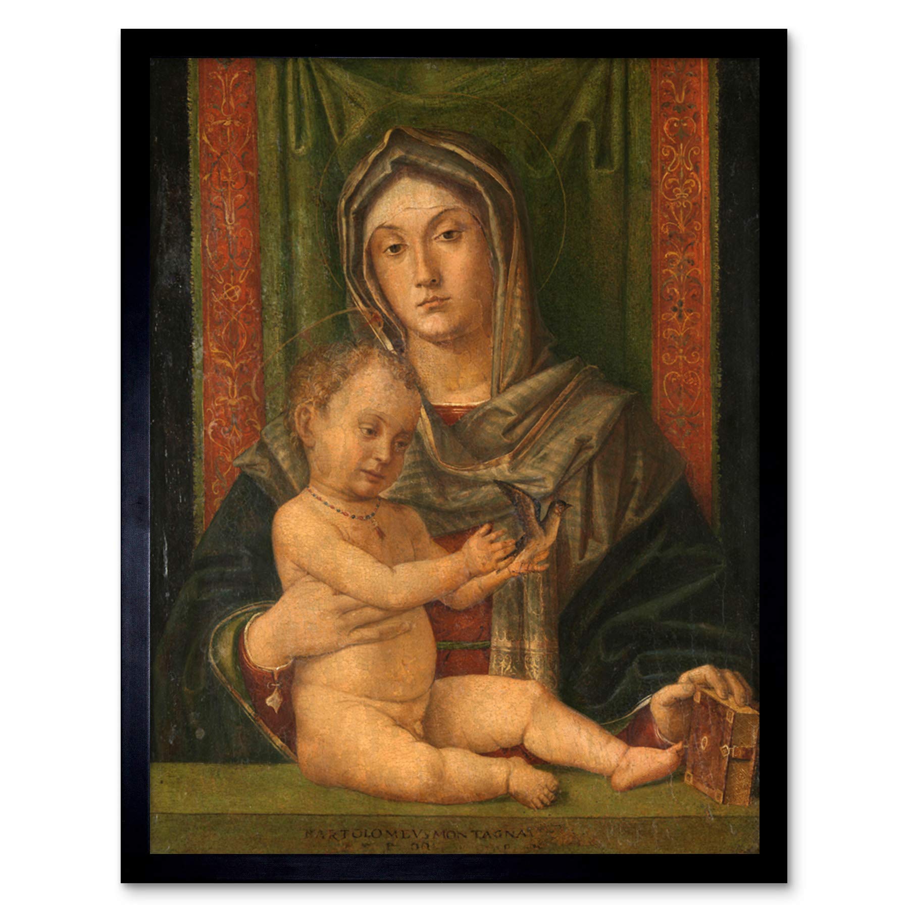 Artery8 Bartolommeo Montagna Virgin And Child Painting Art Print Framed Poster Wall Decor 12x16 inch
