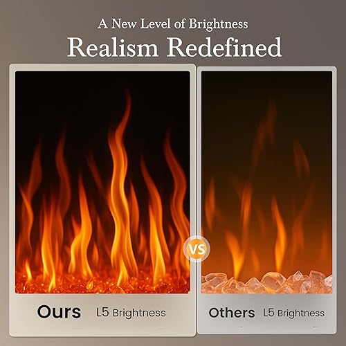 Miniatura 3 de Sophia & William Chimenea eléctrica ultrafina de 72 pulgadas y montaje en pared, calentador de chimenea ultra delgado de 3.19 pulgadas con control