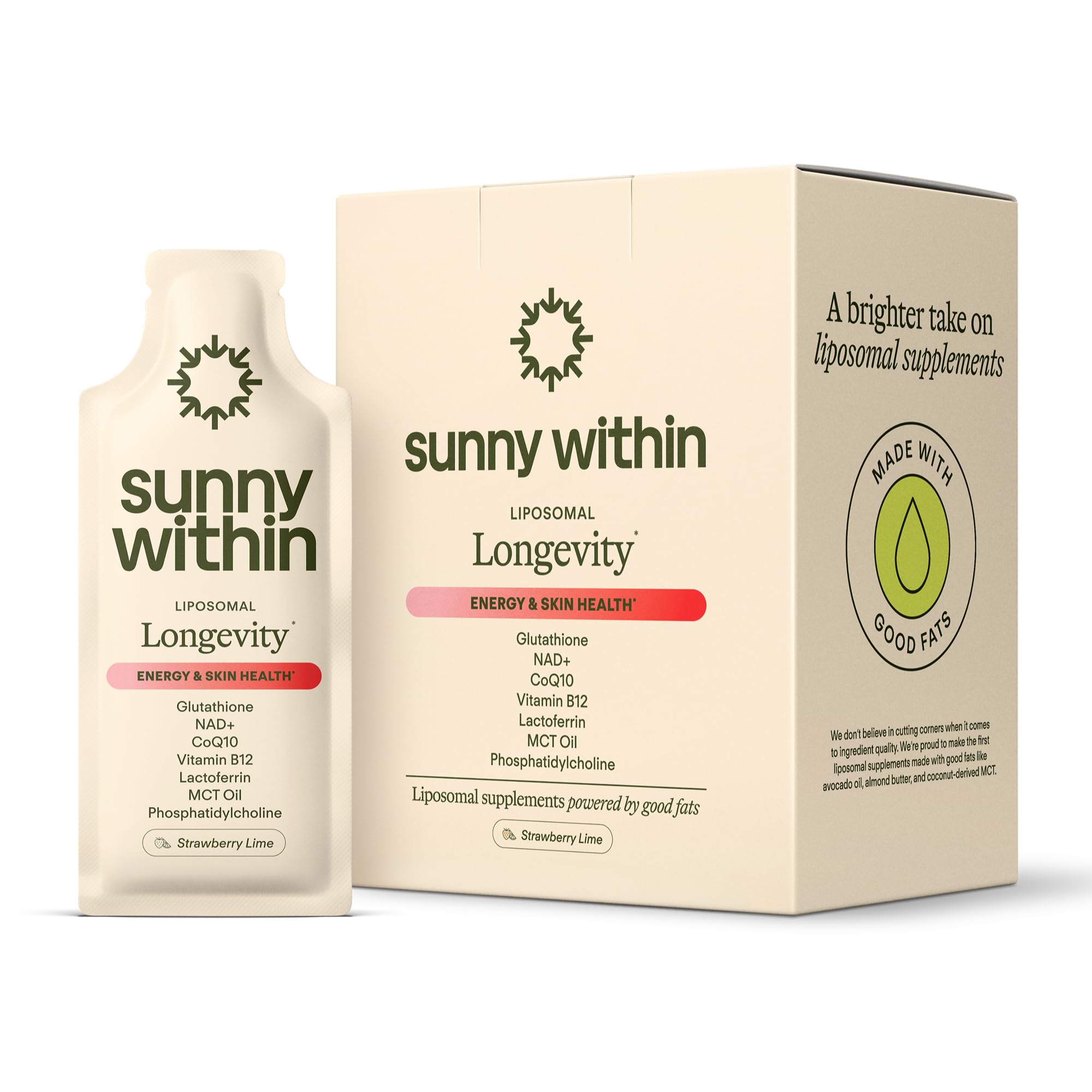 Liposomal Glutathione Supplement - Strawberry Lime, 30 Pouches