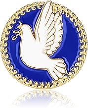 Drado Broche Vêtements Badges,Épinglette Pigeons,Paix Colombes Broche, Femmes Accessoires Bijoux de bal Noël Cadeau d'anniversaire (blue)