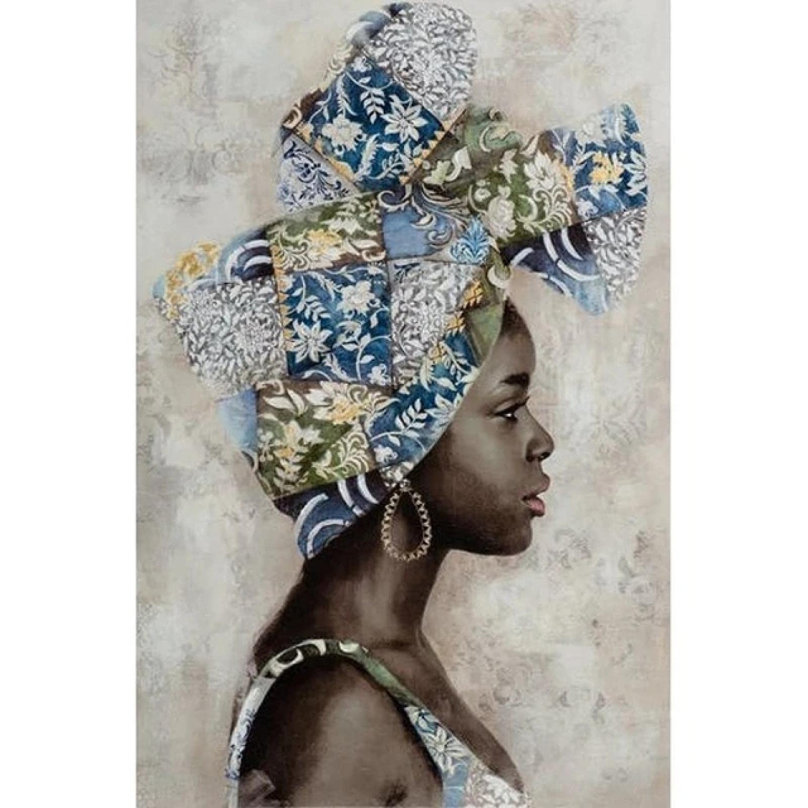 絵画　アート　美術作品　アフリカの女性 Amazon｜アフリカの黒人女性の壁の芸術落書きアートポスタープリント