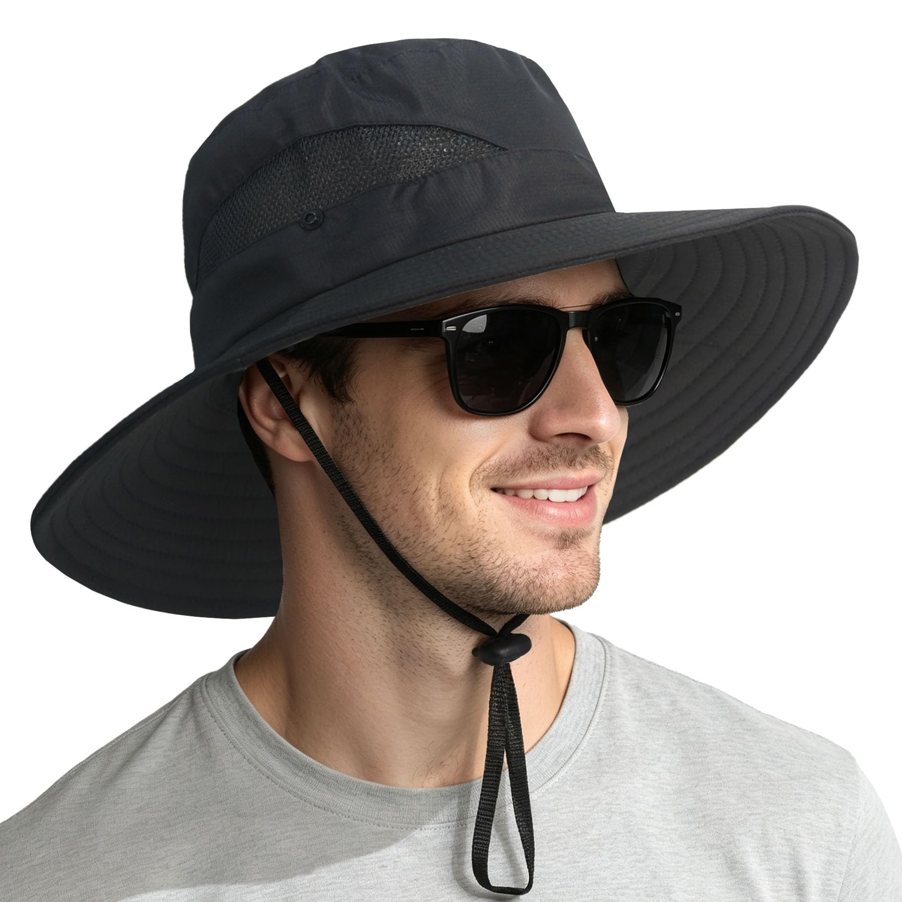 NPQQUAN Sun Hats for Men Women Wide Brim UPF 50+ UV Protection Bucket Hat