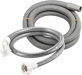 Kit Mangueira Máquina de Lavar Completo – Entrada + Saída de Água para Lavadora – Compatível Brastemp Electrolux Consul – Instalação Completa Universal (1 Metro Entrada + 1,3 Metros Saida Reto)