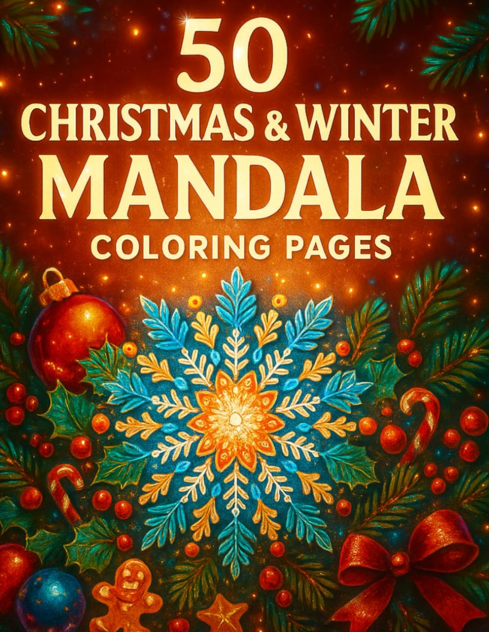 50 Christmas & Winter Mandala Coloring Book: A Festive Collection of Cozy Holiday Snowflake Mandalas for Relaxation & Joy (Cozy Christmas Coloring Collection)