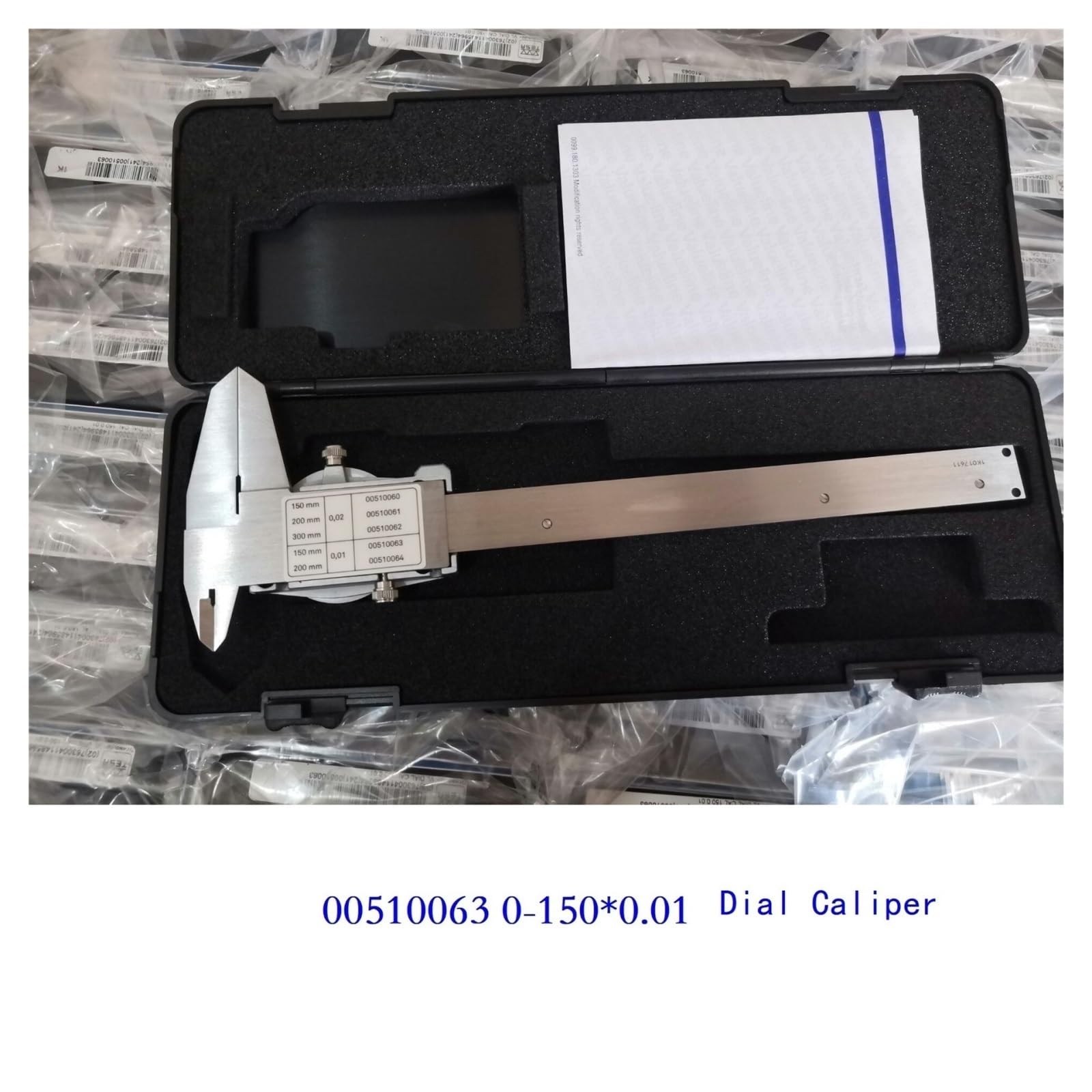 Calibro A Quadrante 0-150 * 0,01 Articolo 00510063 0-200 0,01 0,02 0-300 0,02(0-150 0.01)