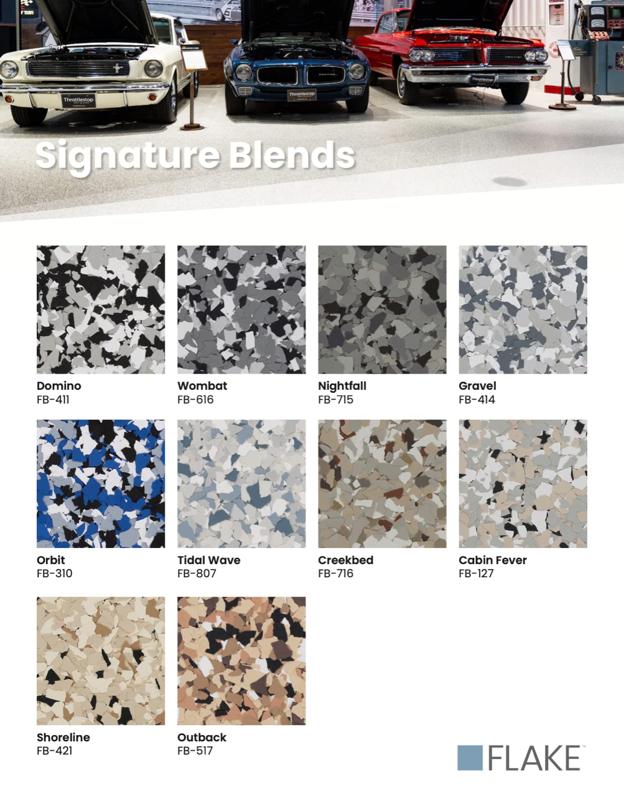 Colored Epoxies 40 LB Box Signature Blend Epoxy Flake (Creekbed Flake)