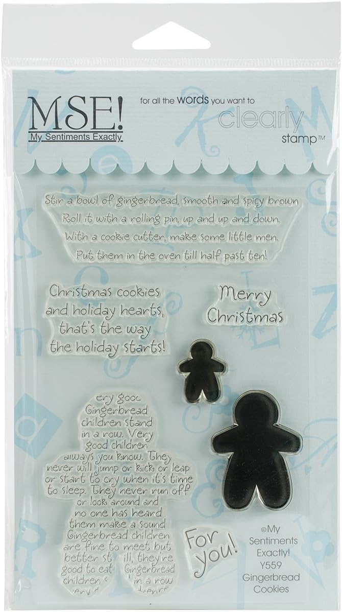MSE My Sentiments Exactly Clear Stamps 4 x 6-inch Sheet Gingerbread Cookies, 0.38x12.06x21.59 cm, Multicolour