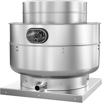 Restaurant Hood Grease Rated Exhaust Fan- Food Truck High Speed Direct Drive Centrifugal Upblast Exhaust Fan 1HP 110 Volt Single Phase Motor 3500 CFM