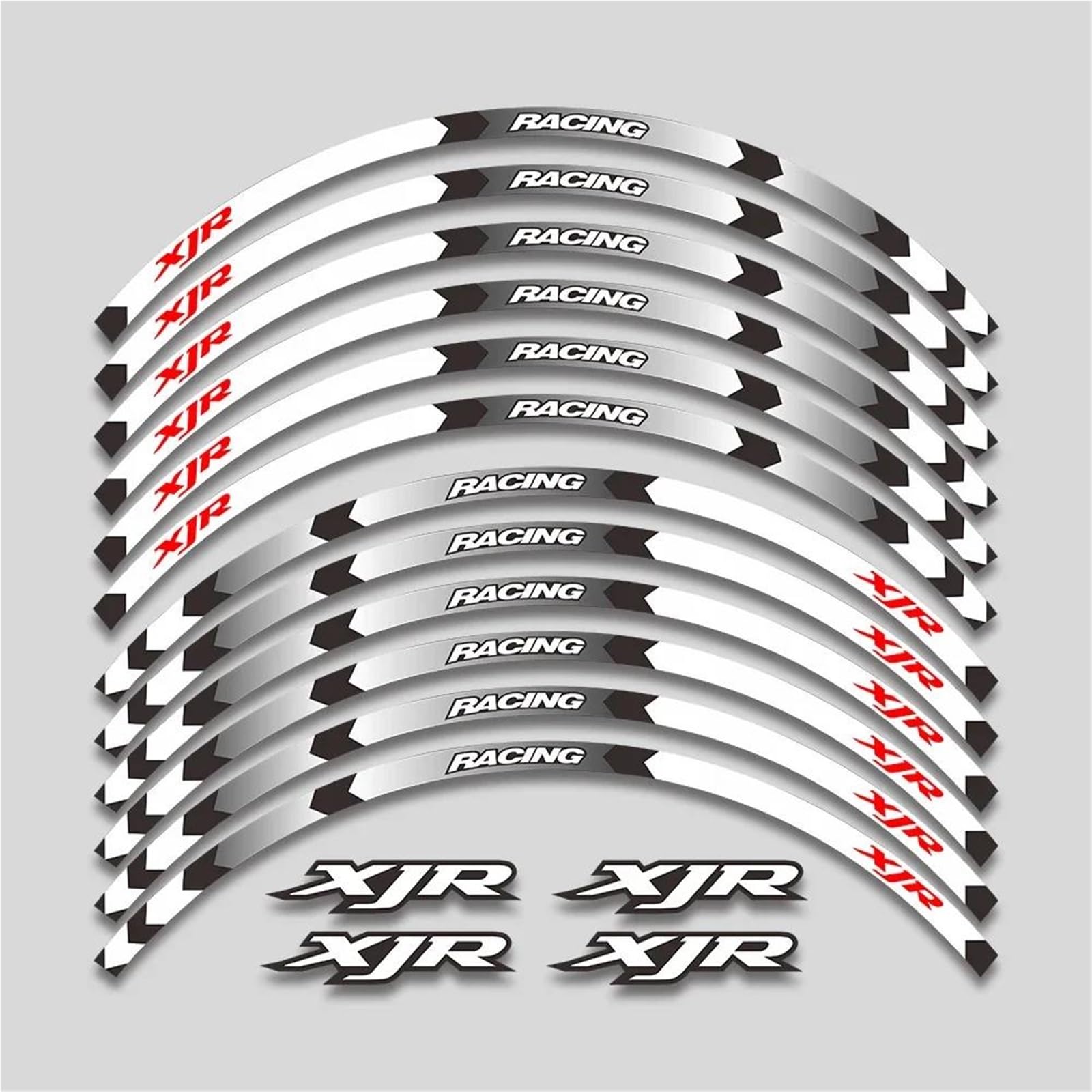 Decorative Stickers Wheels Hub Reflective Stripe Rim Decals Tape for Y-AMAHA XJR400 XJR1200 XJR1300 XJR 400 1200 1300 Motorcycle Accessories Stickers(White)