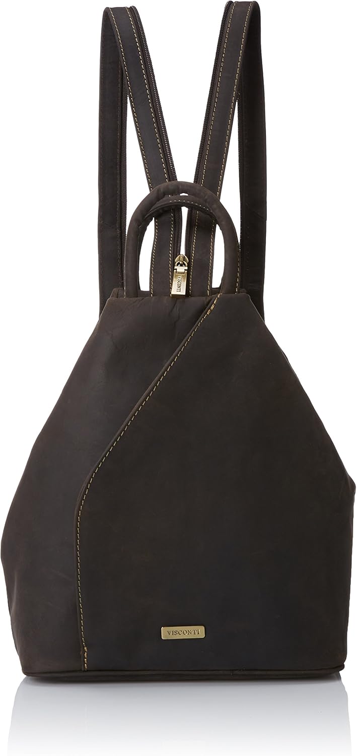 distressed leather backpack purse