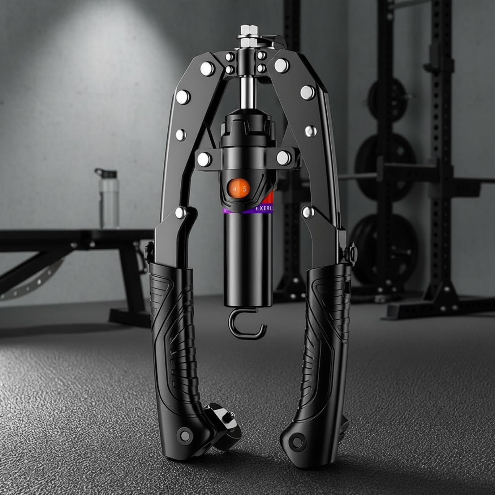 perfk Ejercitador Brazo Hidráulico Portátil Entrenador Brazo con Resisncia Ajustable Hand Grip para Viajes
