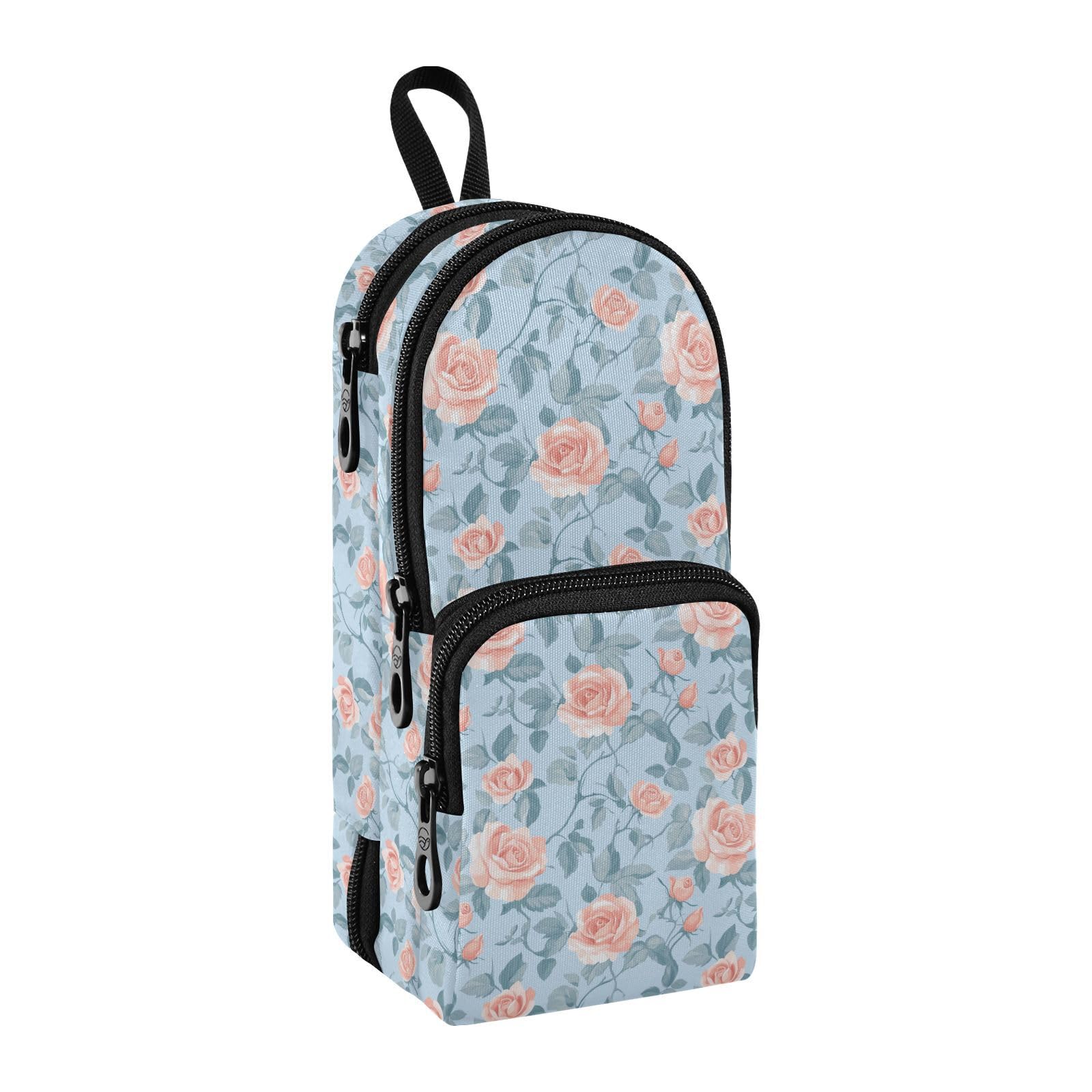 Rose Flower Pen Bag Durable Pencil Bag Pouch Box Organizer Cases Pencil Case Pouch Pen Case Stationery