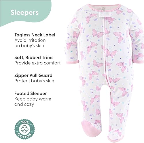 Miniatura 4 de The Peanutshell Juego de regalo de canastilla para bebé, 30 piezas, ropa de bebé niña recién nacida a 9 meses, mariposa morada