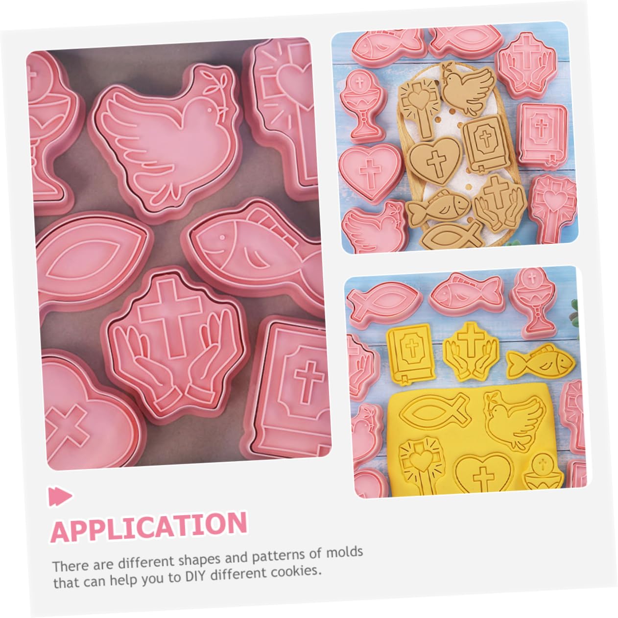 8er Set Weihnachtsplätzchen Ausstecher Mit Stempel – 3D Kreuzform Keksausstecher Für Religiöse Motive – Lustige Keksstempel Für DIY Backen Und Festliche Leckereien