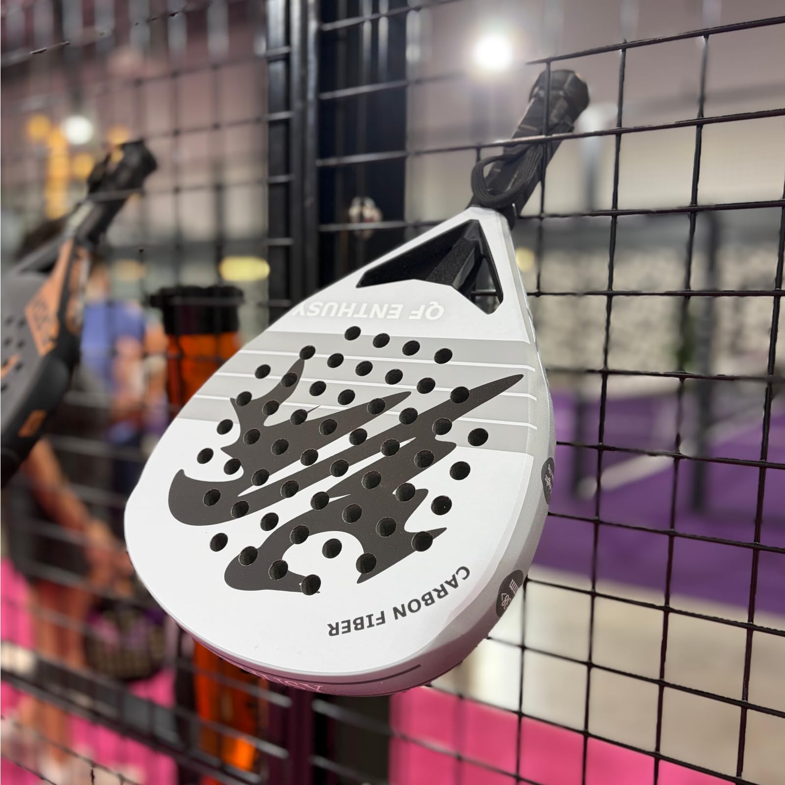 Racchetta da paddle in fibra di carbonio, a forma di diamante, gola migliorata con tre rami, nucleo in schiuma EVA Memory Flex, leggera (Q10 Pro)