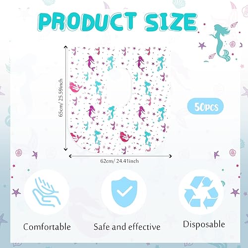 Miniatura 2 de Kosiz 50 fundas de asiento de inodoro desechables extra grandes para niños y adultos en baños públicos, fundas de asiento de inodoro portátiles