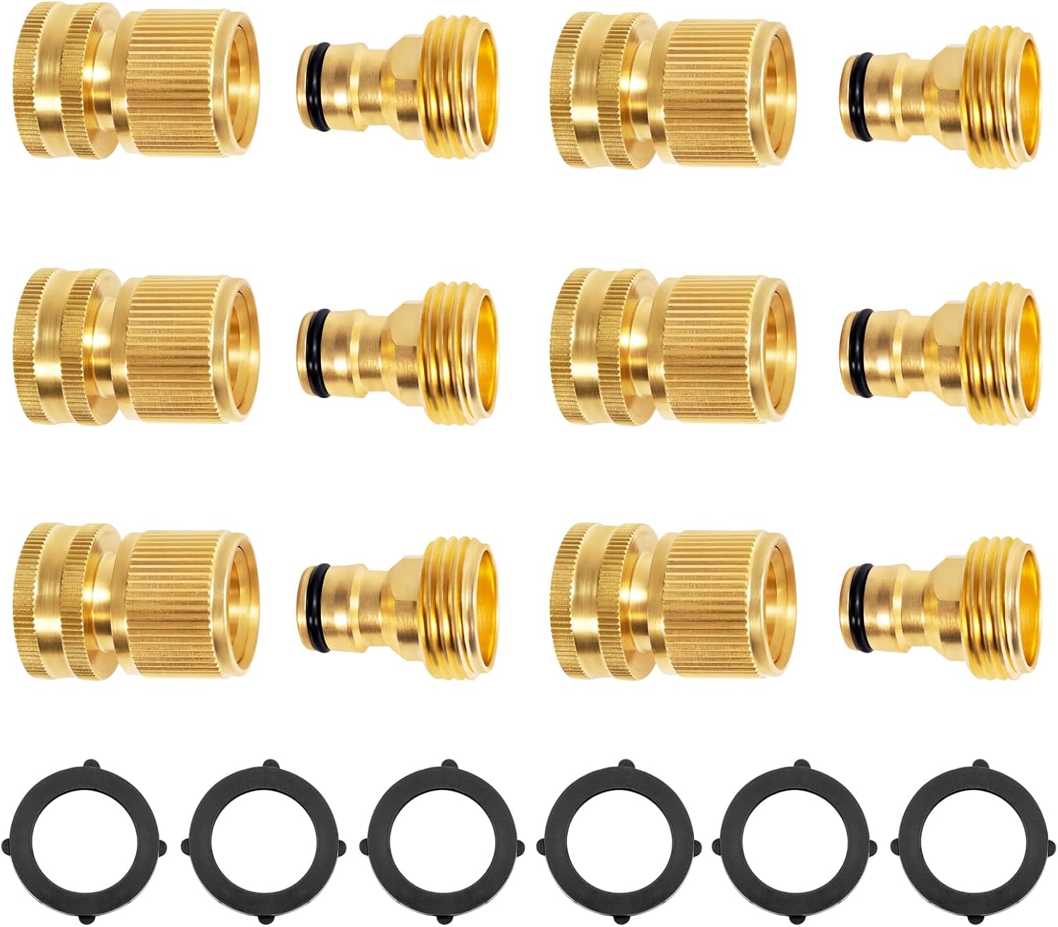 TANGWOD Solid Brass Garden Hose Quick Connect Fittings