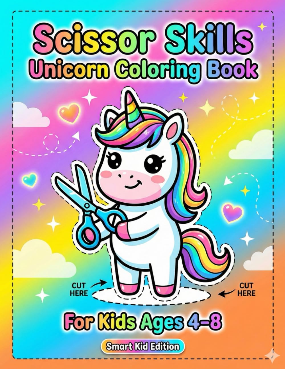 Scissor Skills - Unicorn Coloring Book: For Kids Ages 4-8 (US Edition): A Magical Preschool Activity Book for Fine Motor Skills Development – Fun Cut ... Practice with Unicorns, Rainbows, and Stars