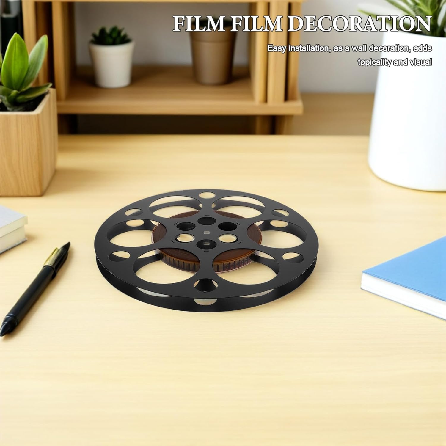 Cabilock 映画リールアート 映画の夜の背景 カフェのフィルム装飾 シアタールームの壁アート