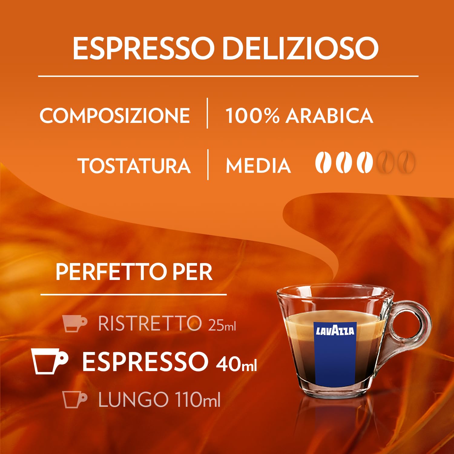 Lavazza Modo Mio Espresso Delizioso - 160 cápsulas para máquina de café en cápsulas, tamaño mediano