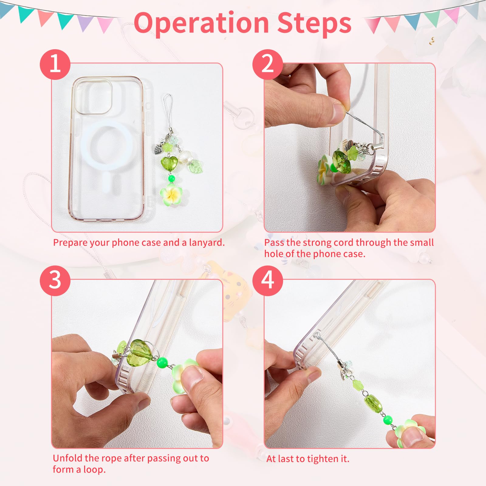 BEEFLYING Pendentif Fleur d'Hibiscus Y2K Charmes Doré en Forme de Cœur pour Téléphone Portable