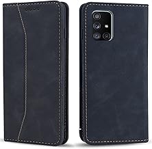OKZone Coque pour Samsung Galaxy A71 4G, PU Cuir Portefeuille Housse Magnétique Flip Pochette Étui à Rabat Case avec Antichoc TPU Housse [Emplacements Cartes] [Fonction Support] (Noir)