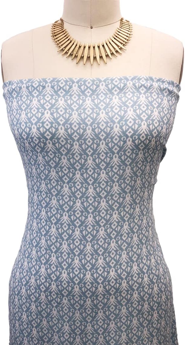 49" Wide Printed 100% Rayon Crepon Fabric by The Yard - Non-Stretched, 125 GSM - Lightweight, Soft, & Breathable Material for Apparel, Scarves & Sewing Projects