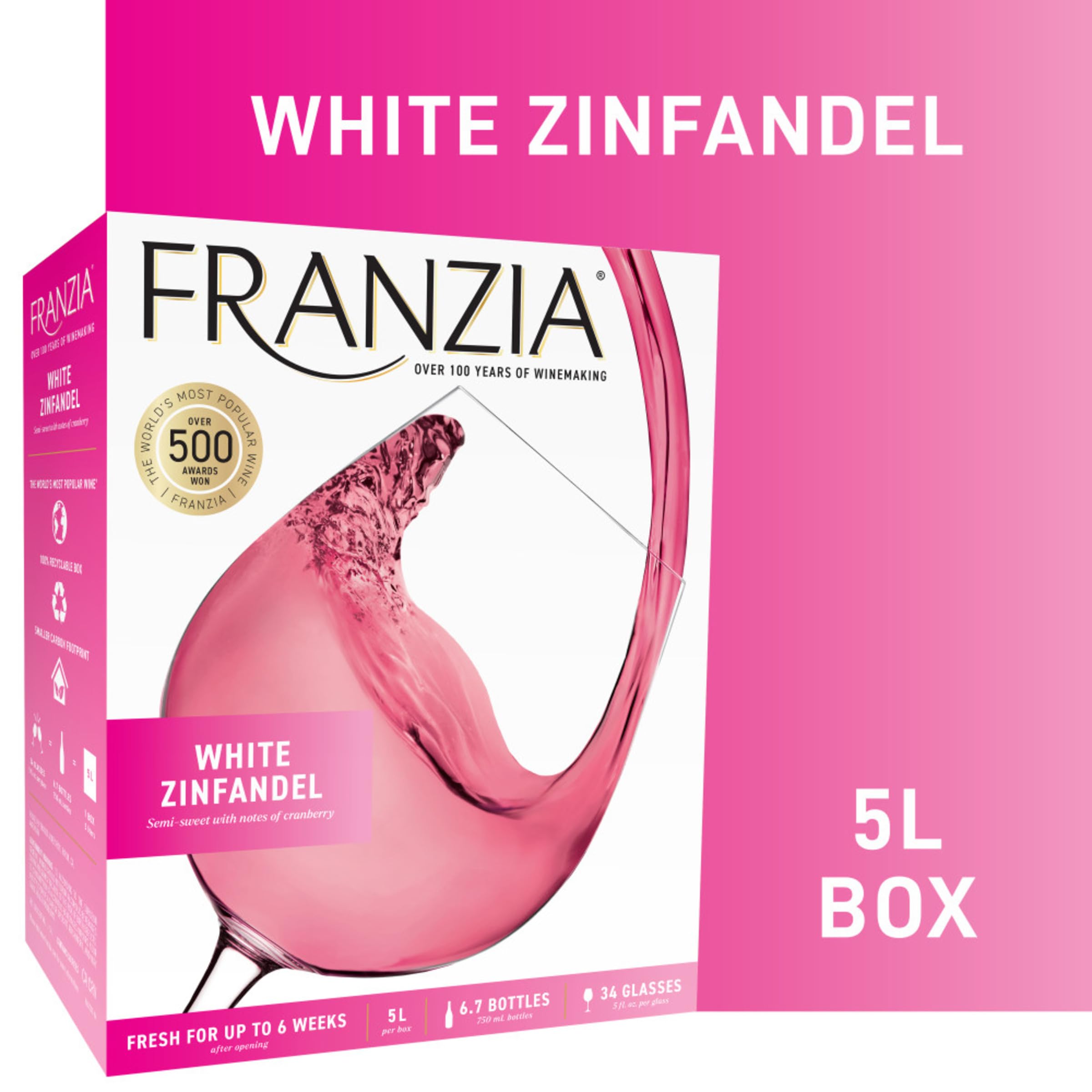 Franzia White Zinfandel, 5 L Box at Amazon's Wine Store