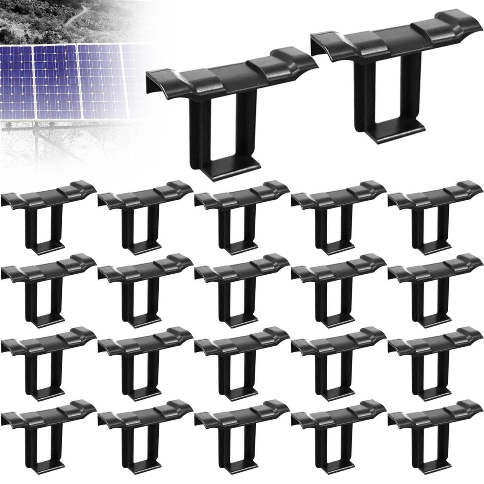 24 Clip Per Scarico Acqua Pannelli Solari - Per Moduli Fotovoltaici 30mm, Antisporcizia