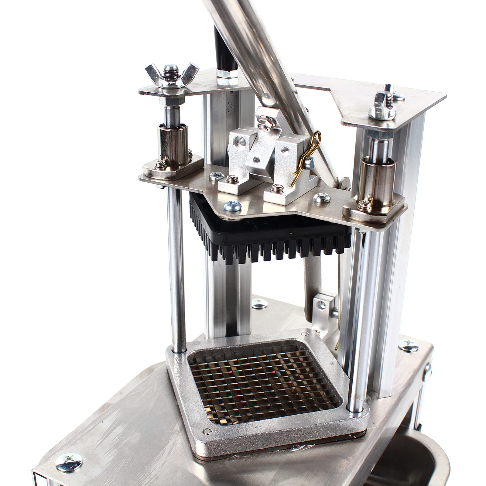 Kartoffelschneider Pommes Frites Schneider mit 3 Ersatzklingen, 7mm, 10mm und 14mm, French Fry Cutter Gemüseschneider Pommesschneider für Kartoffeln Gurken Obst