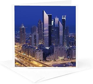 Greeting Card - UAE, Downtown Dubai. Skyscrapers on Sheikh Zayed Road from downtown. - Dubai