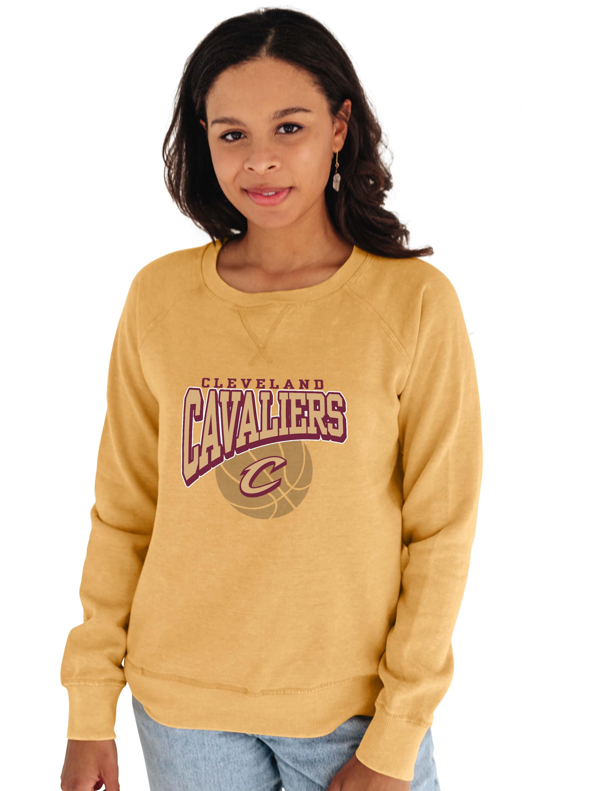 Blue 84 NBA womens Nba Officially Licensed Women's Crewneck Sweatshirt Burnout
