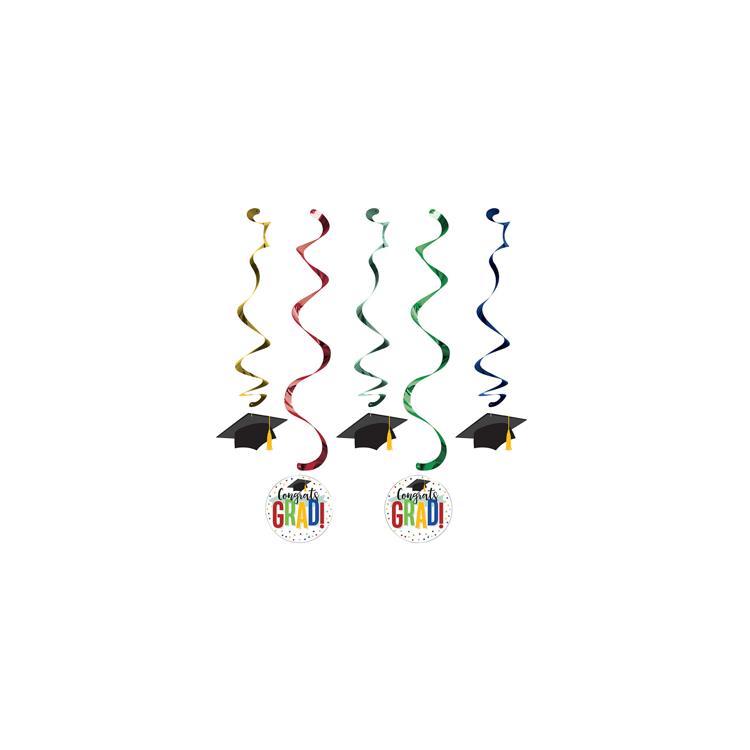 Colorful Graduation Dizzy Danglers, 5 ct