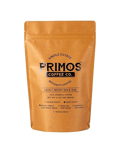 Miniatura 2 de French Press - Café especial, molido grueso, Primos Coffee Co (tostado oscuro, 12 onzas)