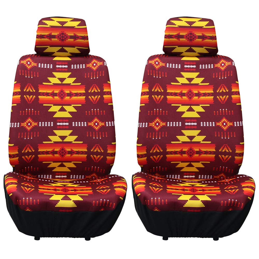 Southwest Design/Navajo Print Car Seat Cover Set (Fire)