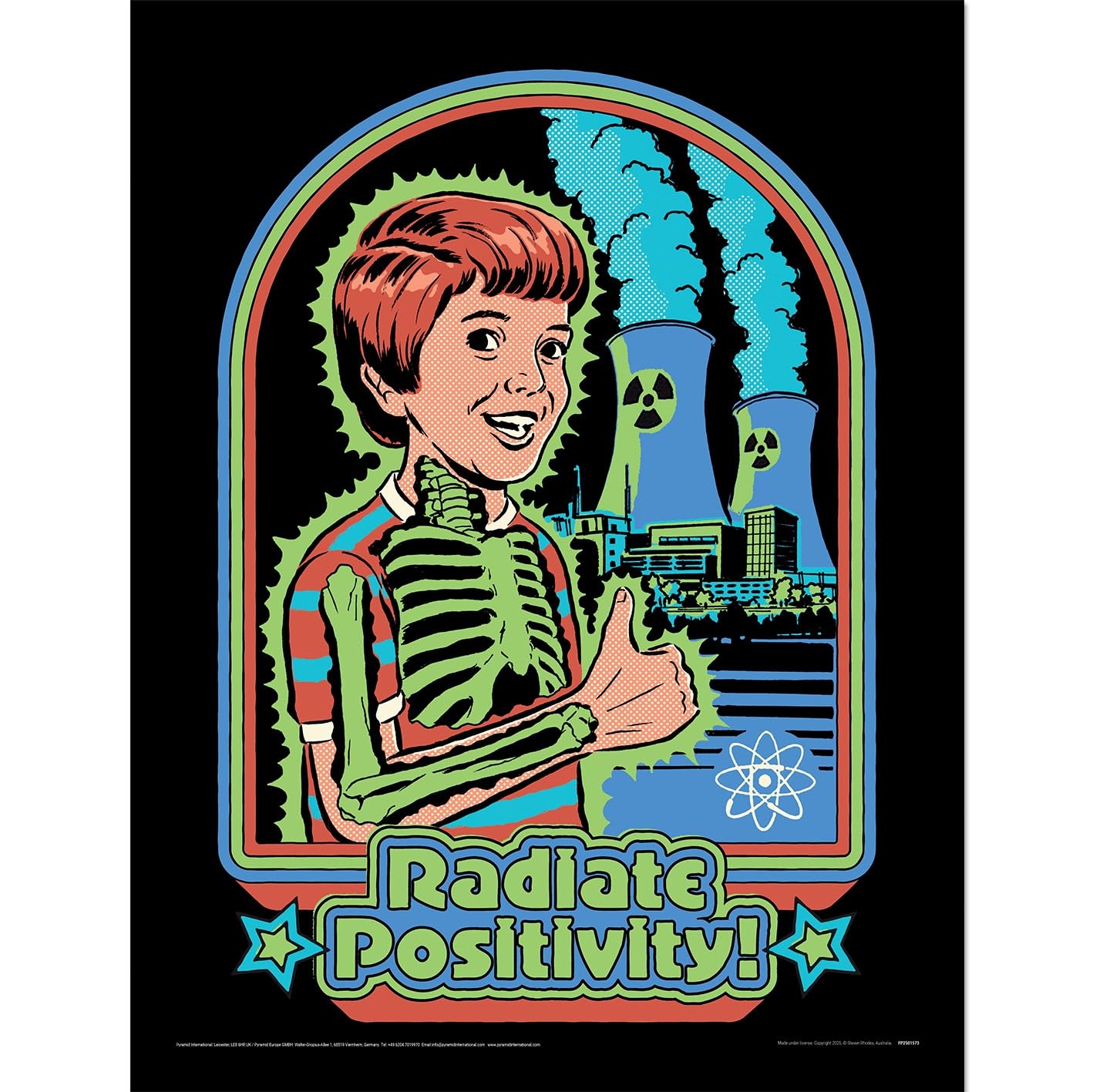 Pyramid International Steven Rhodes (Radiate Positivity) Collector Print – Collector Print Poster (Framed) – Wall Art for Fans – Official Merchandise – One Size