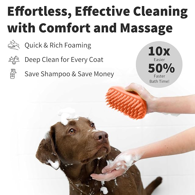 Foto 4 de 6 de PETCUTE Cepillo para Gatos de Goma,Lavable Cepillos para Perros para Masaje…