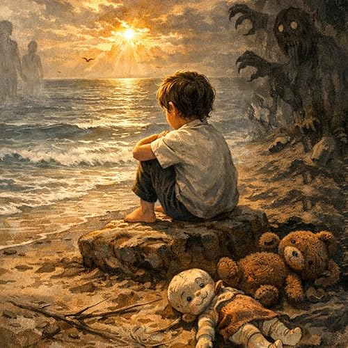 A Child Mulling on Life Beside the Sea
