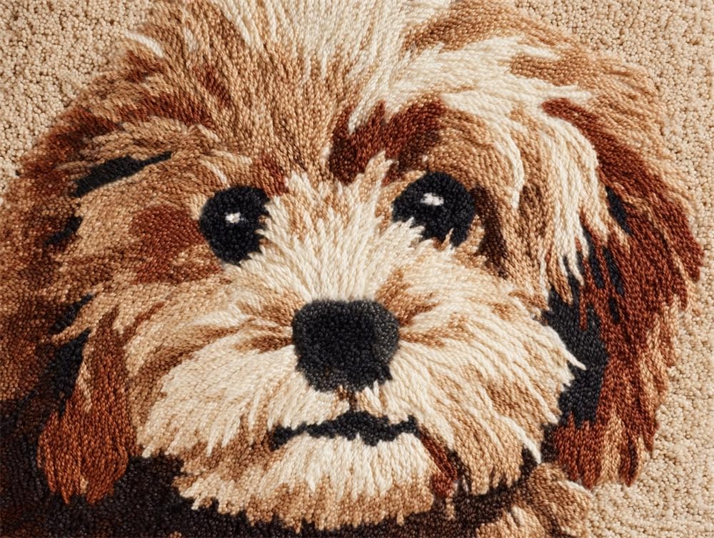 FWRTYCB Latch Hook Kitsdog Pattern 20X15Inch