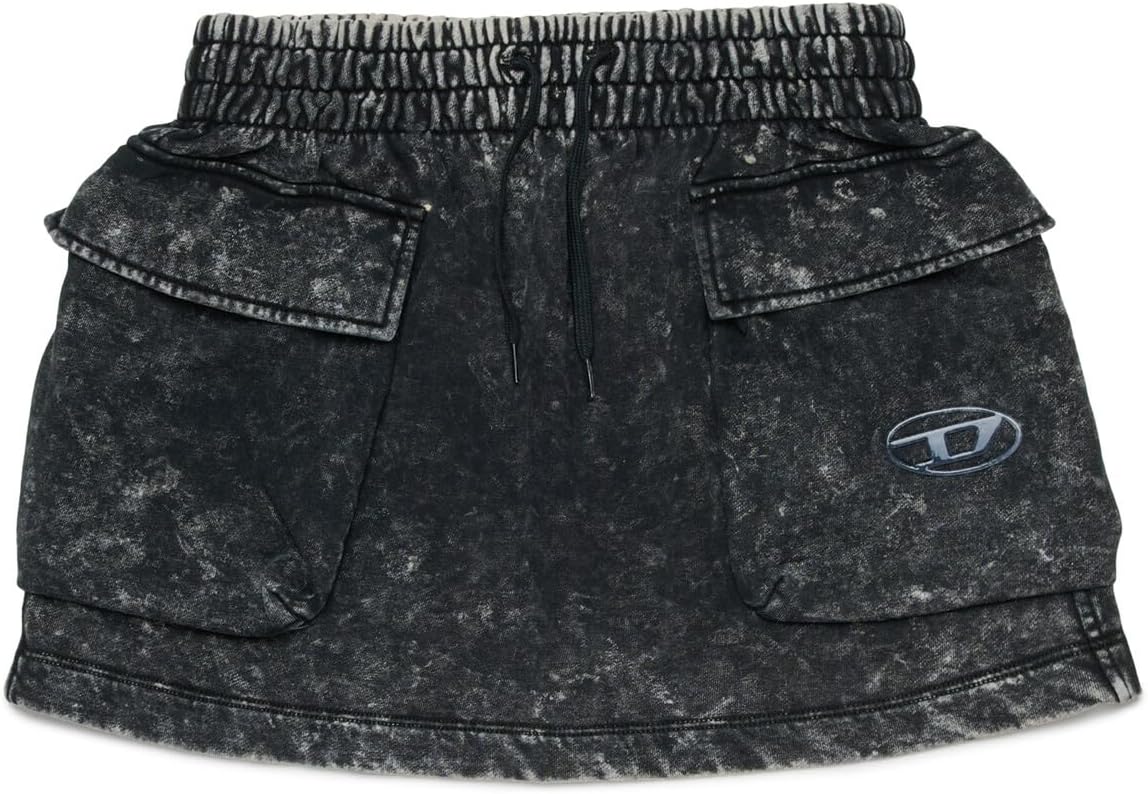 Diesel Girls' Marbled Fleece Cargo Mini Skirt