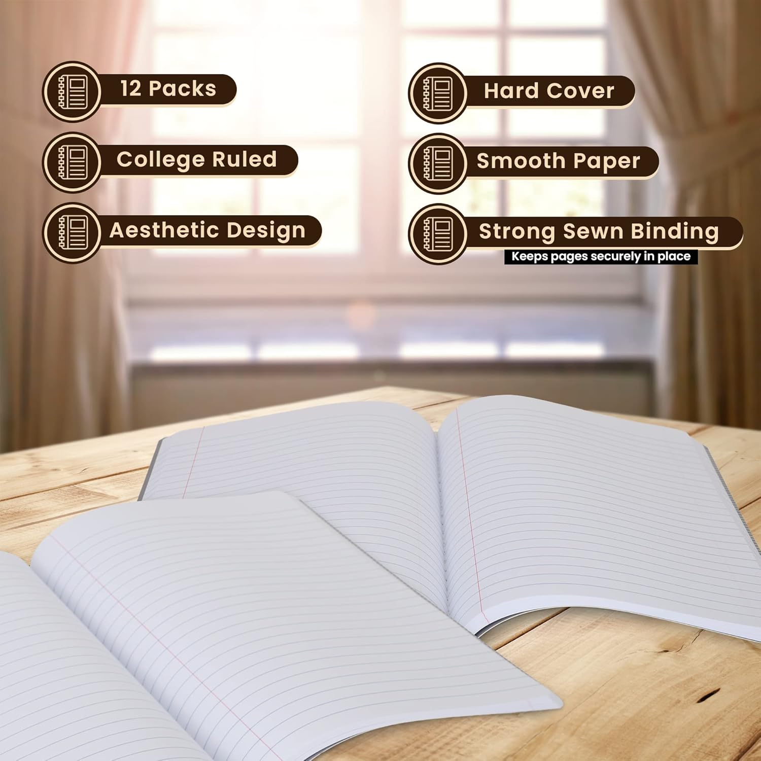 Bulk Composition Notebooks, College Ruled Paper Writing Journals, Marble Cover College Ruled Composition Books, 100 Sheets, School Notebooks, School Supply Notebooks, Student Journal Notebooks Bulk,