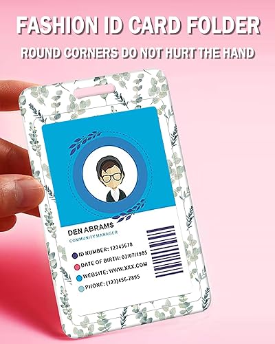 Miniatura 6 de BLOCIT Portatarjetas con cordón, portatarjetas de identificación a la moda con cordones retráctiles, clip de fibra suave de metal, hebilla