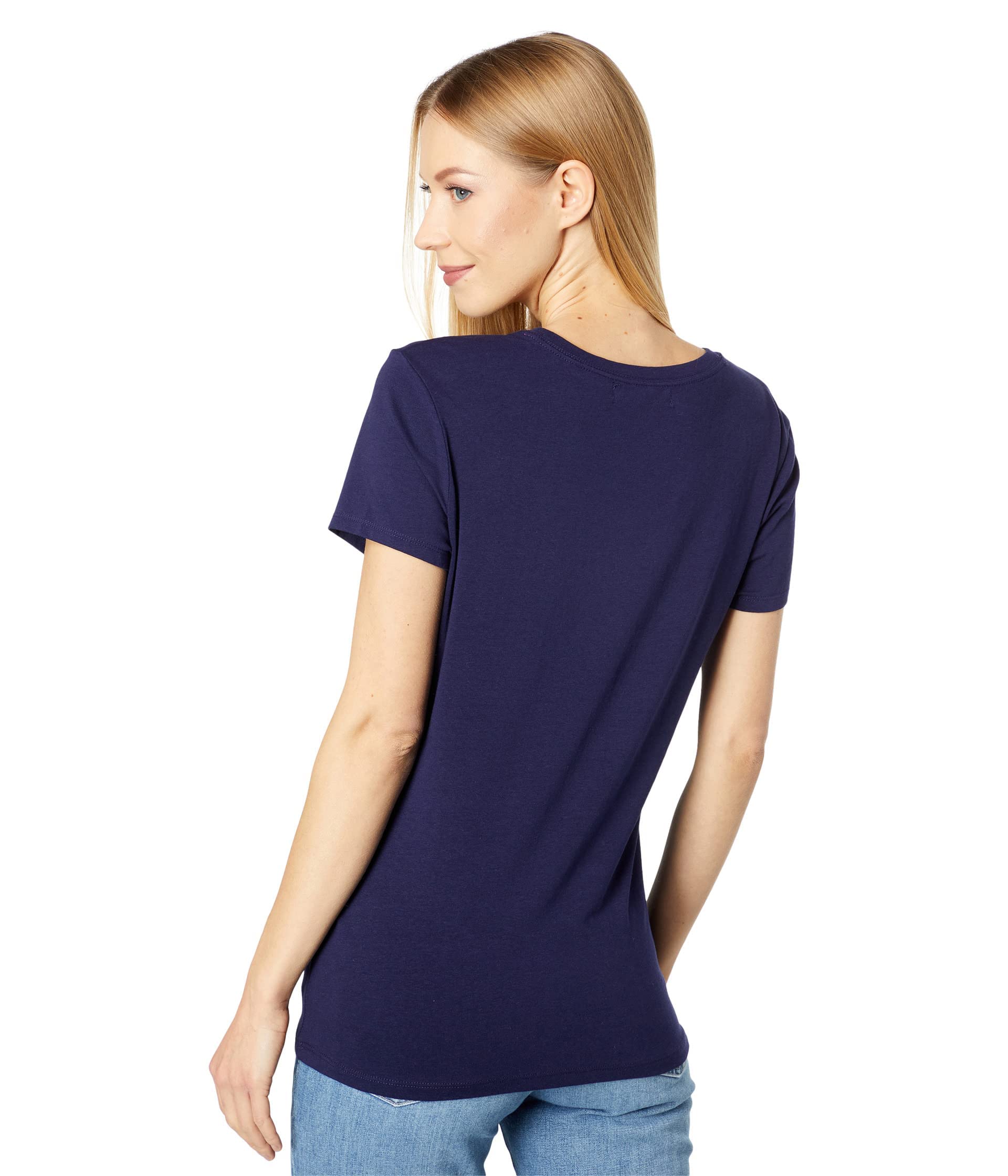 U.S. Polo ASSN. Damen Stretch-T-Shirt mit Rundhalsausschnitt