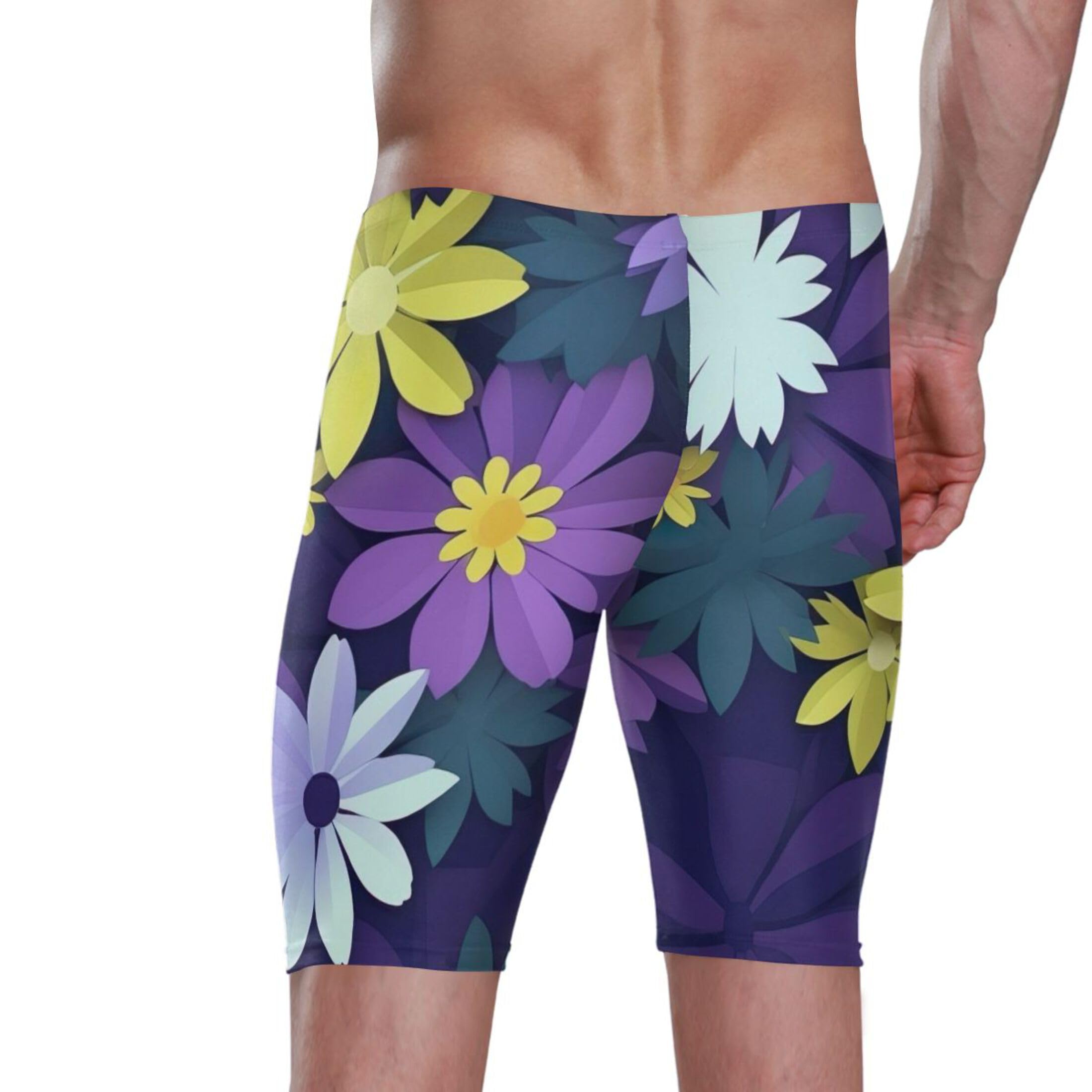 UMIRIKO Color Flower Mens Swim Jammers Swimsuit XL B0400733