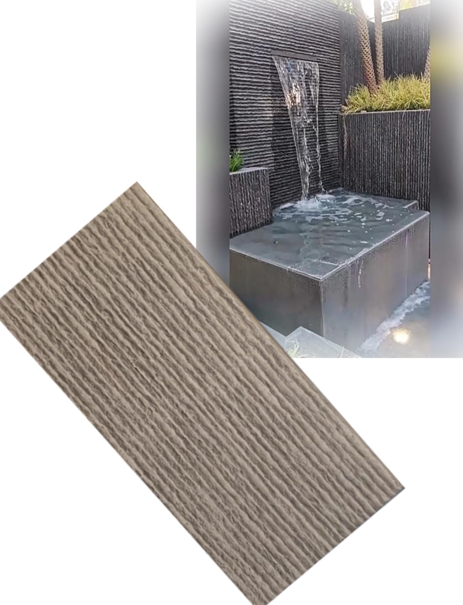 Panel de pared ligero de imitación de piedra sintética, diseño de cascada para interiores y exteriores, revestimiento decorativo para paredes de fondo del hogar