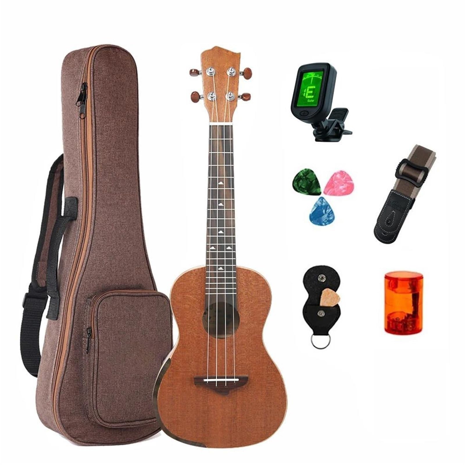 Koncert Sopran Tenor 21 "23" 26 "Sapele Ukulele Aquila Struny Opcjonalny Pakiet Tuner(4,26)