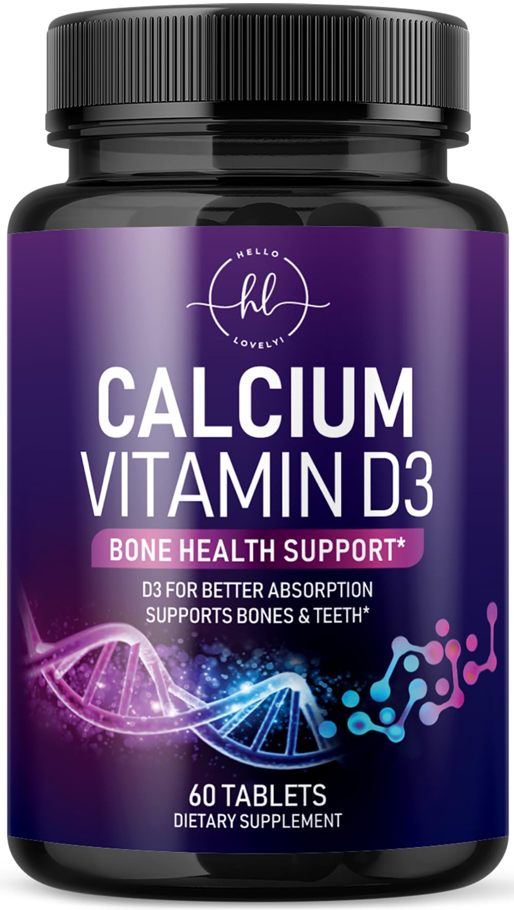 Calcium Supplement 1200 mg - with Vitamin D3 for Best Absorption - Supports Immune Health Bones Teeth -