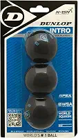 DUNLOP Bolas de squash Intro Blue, para iniciantes e jogadores de hobby – Velocidade rápida