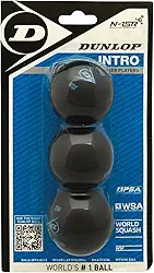 DUNLOP Bolas de squash Intro Blue, para iniciantes e jogadores de hobby – Velocidade rápida