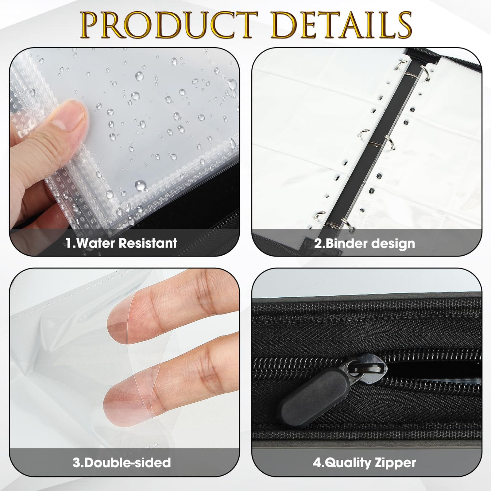 JoyHood Trading Card Binder, Card Collection Album Folder for PTCG/MTG/YGO/OCG Cards, Holding 960 Cards - Image 4